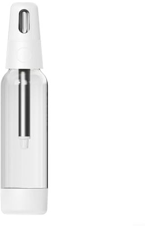 UTTASU Máquina portátil para hacer bebidas carbonatadas 1000Ml Dispensador de agua con gas Home Maker con doble tapa Diseño Botón Operación para cocina (blanco)