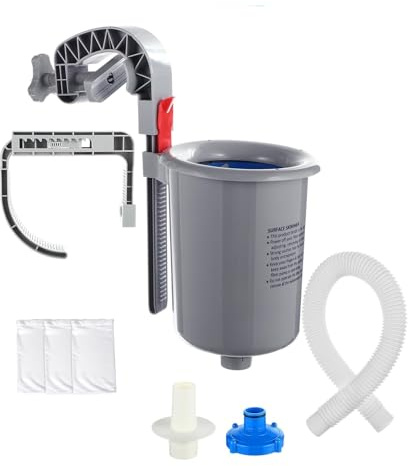 JAMNGHB Skimmer de piscina para superficie de piscina, absorbente de objetos flotantes, limpiador de escombros de natación, eliminación de bajo mantenimiento, skimmer montado en la pared para uso