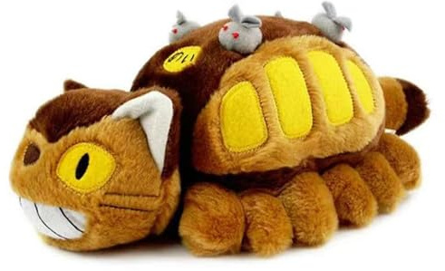Roffatide Anime Fluffy Catbus Plüsch Puppe 30CM für Bettwäsche Sofa Deco Kawaii Gefülltes Tier Weiche Plüsch Umarmung Kissen für Mädchen Jungen Ideal für Weihnachten Winter Geschenk