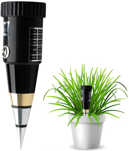Générique Appareils de Mesure du Sol, PH-mètre Noir 2-in-1 pour Mesurer L'acidité et L'humidité du Sol, Mesure Précise, sans Piles, pour Vergers, Pépinières et Outils de Jardinage