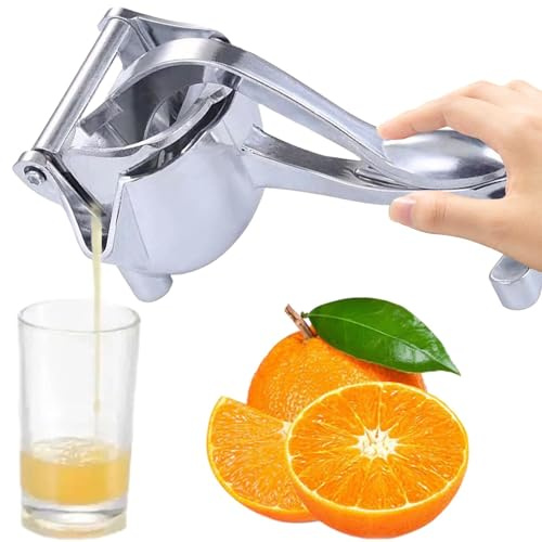 Manual Juicer, Upgrade Aluminum Juice Squeezer Handheld for Effortless Juice Extraction, Hand Press Lemon Squeezer & Citrus Press Juicer for Lemon, Orange, Grape, Easy to Clean