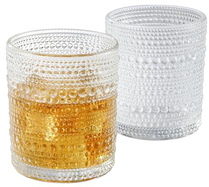 Bukecagif Cocktail Glasses, 2 Piece Martini Glasses, Vintage Glassware, Set With 2 Hobnail Drinking Glasses For Whiskey And Old Fashioned Cocktails, 10 oz, wm 2026