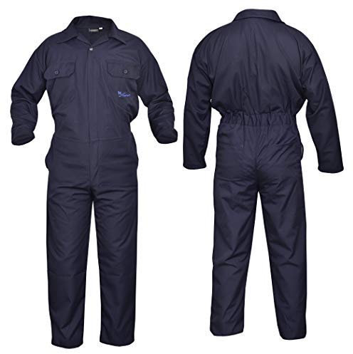 SHYNE KILTS U.K Blu Navy Uomo Tuta Intera Tuta da Lavoro Boiler Abito Tuta Intera Abbigliamento da Lavoro Meccanici Tuta da Lavoro - Navy, L