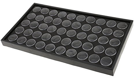 Tubayia Präsentation Aufbewahrung Dosen für Nailart, Perlen, Getrocknete Blumen, Ohrring usw (50 Fächer)