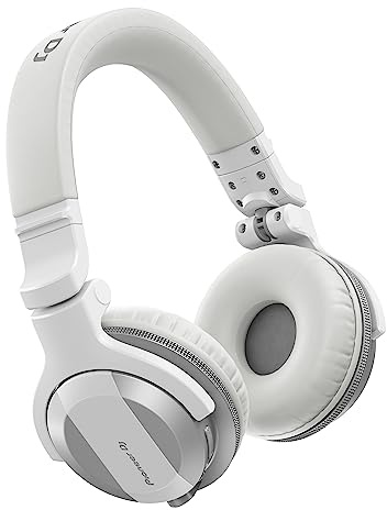 Pioneer DJ HDJ-CUE1BT-W On-Ear Wired Headphones with Bluetooth, White