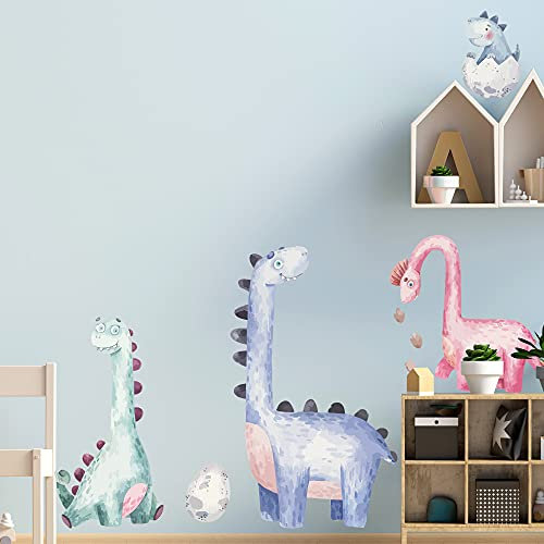 DINO Wandtattoo Set V244 | handgezeichnet | AUFKLEBER Kindergarten | Wandsticker Kinderzimmer Dinosaurier (100 x 100 cm)