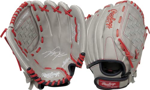 Rawlings | SURE CATCH T-Ball & Youth Baseball Glove | Left Hand Throw | 11 | Mike Trout Model