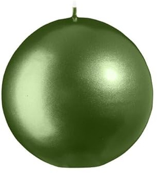 Kugelkerzen Metallic Matt Dunkelgrün Ø 100 mm, 6 Stück
