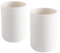 wongwongcat Vaso de Dientes 2 Piezas, Portacepillos de Dientes, a Prueba de Rotura, Plástico Taza 300ml (Blanco y Blanco)