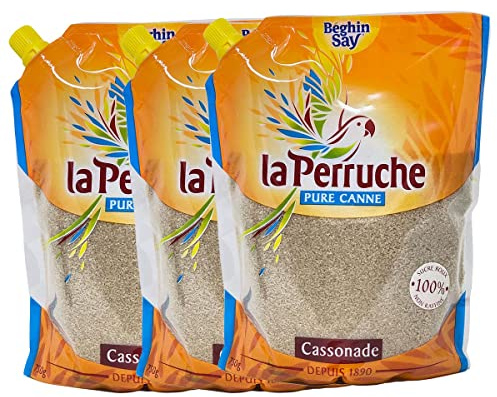 La Perruche natürlicher Brauner Rohrzucker 3 x 750 Gramm im Nachfüllbeutel