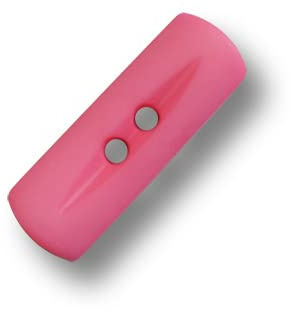 6er Set knallig pinke, kleine Knebelknöpfe aus Kunststoff. Ø: ca. 6x18mm!