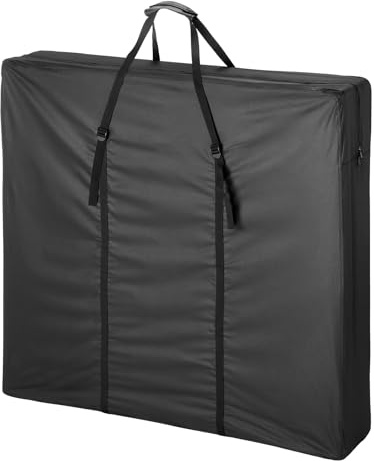 Hengme 84 Oval Folding Poker Table Storage Bag - 600D Waterproof Carry Bag for Poker Card & Picnic Tables for Large Moving, Portable Protective Covers - Black 43.3 x 43.3 x 7.9 Inch