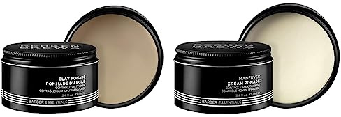 Redken Brews Clay Pomade, Stylingcreme für feines Haar & Brews Maneuver Cream Pomade, Stylingcreme für Struktur und Flexibilität, 98 g