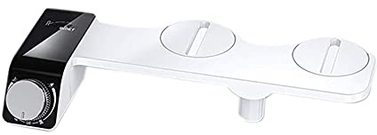 DOJO Bidet Toilette Sitz Aufsatz UltradüNne, Nicht Elektrische, Selbstreinigende Doppel DüSen Kaltes Wasser Waschen