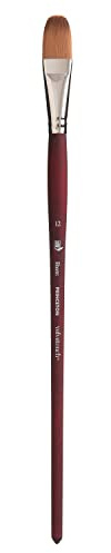 Princeton Velvetouch Blooms Brush, Mango Largo, tamaño 12, Pinceles de Artista Profesional para técnica Mixta, acrílico, Aceite