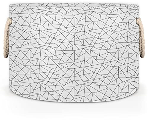 OKCELL - Textura de línea geométrica irregular negra, bonita cesta grande, cestas de Pascua personalizadas para niños y niñas, caza de huevos de Pascua