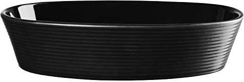 ASA Selection Cazuela kitchenart ovalada Negra, Gres, Negro mate 25x18cm