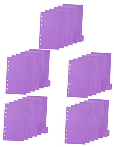 Operitacx 30 Blatt Taschentrenner Monatsplaner Trenner Notizbuch Trennblätter Mit Registern Trennblätter Für 6-Ringbuch-Taschen Index-Trenner Registerblätter Registerteiler