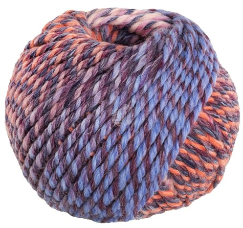 LANA GROSSA Merino Twister | 3-fach verzwirntes Dochtgarn aus Merino superwash & Acryl (Premium anti-pilling) | Bedruckter Farbverlauf im Einzelfaden | 100g Wolle, Stricken & Häkeln | 80m Garn FB11