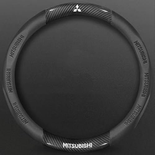ISTOVO Auto Lenkradbezug für Mitsubishi Outlander 2015 2016 2017,Leder Lenkradschutz Lenkradhülle Lenkrad Abdeckung Lenkradschoner Anti Rutsch Auto Innenausstattung,Black1