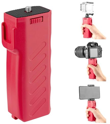 Handy Kamera Stabilisator, Video Stabilisator für DSLR Kameras und Actionkameras, Stabiler Camcorder Griff mit 1/4 Zoll Schraube und Gewindelöchern, Kompatibel mit Camcordern und Smartphones