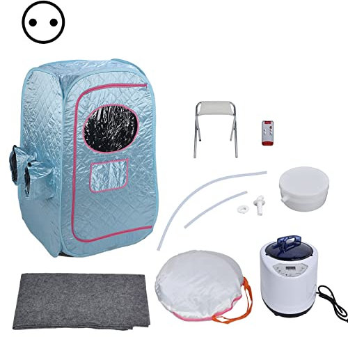 Riuulity Ensemble de Sauna à la Maison, Hammam à Vapeur, Boîte de Bain, Fumigateur Portable, Ensemble de Sauna à Vapeur 1000 W, Kit de Sauna à Vapeur pour Sauna, Maison avec Saunas (Prise