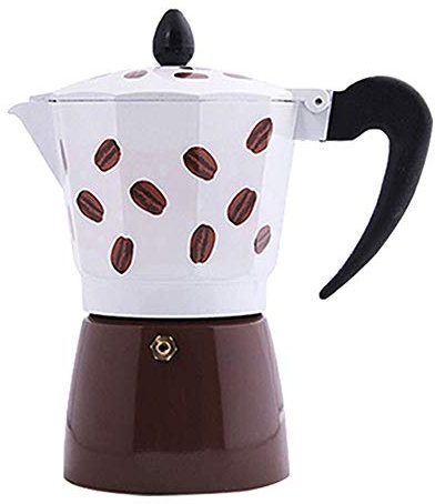 OQHAIR Mocha Pot Moka Pot Cafetera Aparato de café para Hacer Espresso Mocha Pot Espresso Stovetop Cafeteras (Color: marrón, tamaño: 3 Tazas) (marrón 6 Tazas)