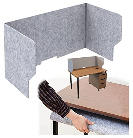 Freistehende Schreibtischteiler, Schreibtischplatte, 24''/X 20''/Akustische Trennwand, 39*''/X 20''/Büroteiler-Trennwand (Grau 80 cm/31 Zoll)