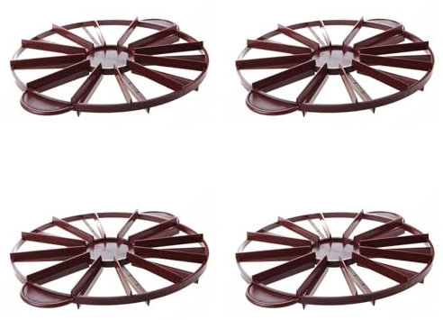 rieder 4X Cake Divider Pie Cake 10/12 Piece Equal Portion Marker Divider Dark Red