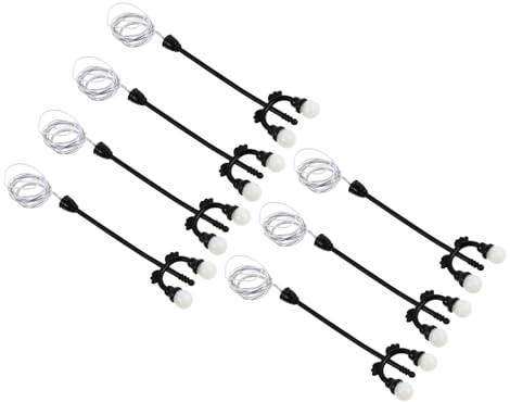 Gogogmee 7pezzi Mini Lampioni Stradali in Miniatura Decorazioni Paesaggistiche Per Giardino e Casa Modellismo Resistente e Compatto Creativo e Facile Da Posizionare Illuminazione Ornamento