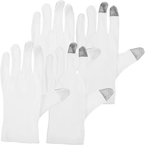 IWOWHERO Gärtnerhandschuhe Dünne Baumwollhandschuhe Für Trockene Hände 2 Paar Für Damen