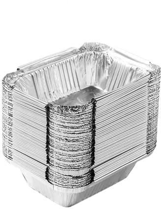 XIUsheUA Vassoio in Alluminio 50 Pezzi di Scatola di Latta di Alluminio Vassoio di Raccolta della Carta stagnola pentole di Alluminio utensile da Cucina(S)
