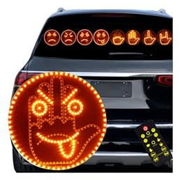JKCUYOO 4 Finger-Autolichter mit Ausdruck und 4 Gesten,Road Rage LED-Schild fürs Auto, lustiges Handgesten-Licht für die Heckscheibe des Autos, 2-in-1-Auto-Ausdrucksgesten-Lichter