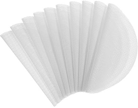 Mabor 10Pcs Silicone Steamer Liner, 10 Inch Non-Stick Reusable Bamboo Steamer Basket Liner Pad Round Dim Sum Mesh Dumplings Buns Mat Steamed Pad for Home Kitchen Cooking