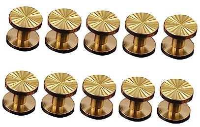 KICHOUSE 10stücke Brass Sunflower Schrauben Flachkopf Nieten Für Gürtel Und Lederhandwerk Leicht Und Einfach Zu Verwenden Für Diy Projekte