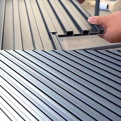 Aluminum Sunroom Roof Panel, Connectable Corrugated Metal Sheets for Twin-wall Insulated Roofing, Ideal for Greenhouse, Deck, and Storage Pergola