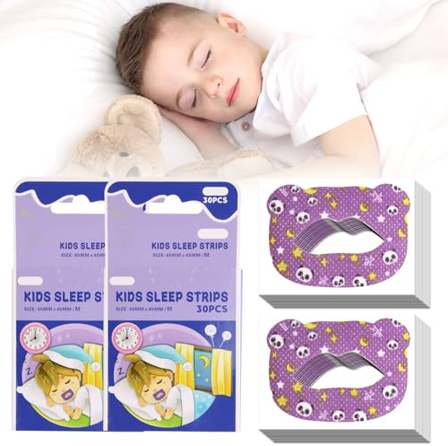 60pcs Bandes Buccales pour Dormir, Mouth Tape Anti-Ronflement | Ruban Adhésif Buccal pour la Bouche, Solution de Sommeil pour Hommes et Femmes, Encourage la Respiration Nasale