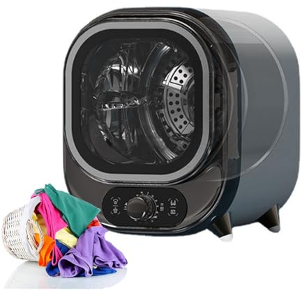 MNBVH Secador de vaso pequeño de 5 kg, 450 W de acero inoxidable, secador de ventilación compacto, capacidad de 0,8 kg, viento frío y caliente, secado silencioso, sonda de control de temperatura doble