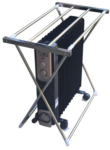 Tendedero de Ropa Plegable Universal de Acero Inoxidable para Radiador Aceite, Estufa Aceite Tendal Plegable(100cm/39in)
