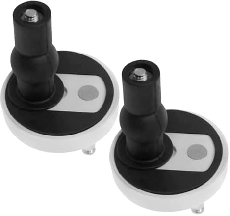 TEHAUX Kit de Fixation pour Charnières d'Abattant de Wc – Lot de 2 Vis de Remplacement Antidérapantes Compatibles Sièges de Toilette Standard Américains – Accessoires de Réparation pour