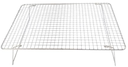 MoSundi Lot de 3 grilles de refroidissement en acier inoxydable pour pâtisserie, cuisine, grillades, 41,9 x 30,5 x 8,9 cm, empilable, qualité 304, argent, lot de 3