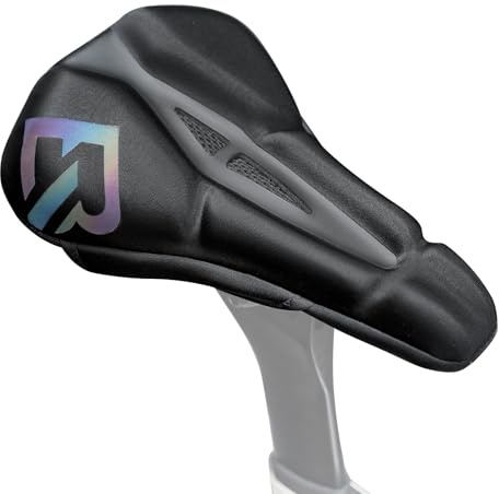 ROCKBROS Fahrradsattel Überzug – Ergonomischer Sattelbezug Fahrrad mit Memory-Foam & 3D-geformter Polsterung, Universal Fahrradsitz Polster für Mountainbike, Rennrad, Citybike, E-Bike
