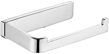 Flybath Toilet Roll Holder Wall Mounted 304 Stainless Steel Mirror Polished | Square, Rust-proof, Heavy Duty, Sturdy, Stylish Silver Loo Roll Holder, Paper Tissue Storage, Bathroom Accessories 15CM
