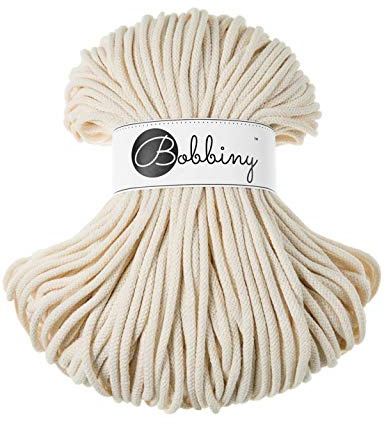 Bobbiny Oeko-Tex Kordel 5mm x 100 Meter für Makramee und Basteln in Natural