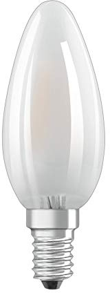 OSRAM Filament LED Lampe mit E14 Sockel, Warmweiss (2700K), Kerzenform, 2.5W, Ersatz für 25W-Glühbirne, matt, LED Retrofit CLASSIC B, 10er-Pack