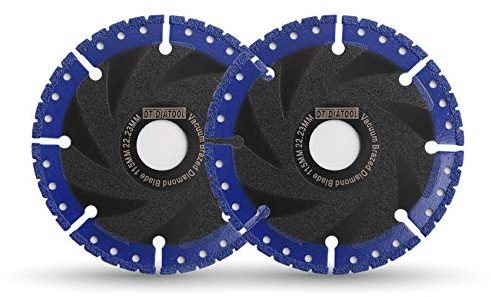 DT-DIATOOL Disco Diamantato 2 Pezzi 115 x 22,23 mm Lama per Sega Universale per Cemento Armato Metallo Alu Rebar Ferro PVC Tutti i Materiali Resistenti