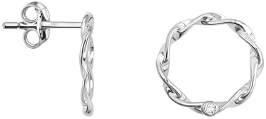SOFIA MILANI - Damen Ohrringe 925 Silber - mit Zirkonia Stein - Kreis Ohrstecker - 20878