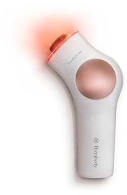 TheraFace PRO | 6-IN-1 Gesichtspflege perkussive Therapiemassage - Mikrostrom - Blaue & Rote LED von Therabody (Weiß)