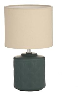 Pauleen Paulmann 48326 Tischleuchte Glowing Midnight E14 max. 20W Creme, Dunkelgrün Stoff, Keramik