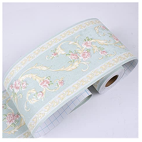 Cenefa Autoadhesivo Stick Pegatinas clásicas de 5M de Largo, zócalo de Pared de Cintura, Bordes Impermeables, Papel Tapiz de Pared for Cocina, Dormitorio, Sala de Estar y baño, 1 Uds. (Color : 10, S